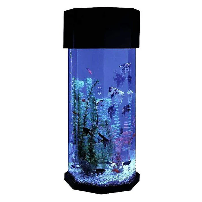 Midwest Tropical Octagon AquaScape - 10 Gallon Freshwater Acrylic Aquarium
