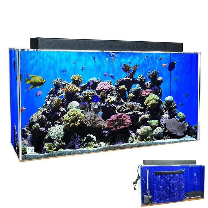 Clear For Life Rectangle UniQuarium 3-in-1 Acrylic Aquarium - 100-300 Gallons