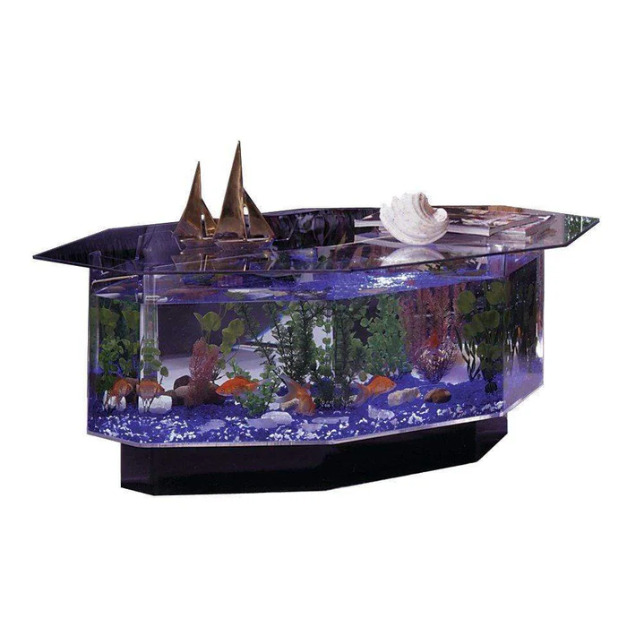 Midwest Tropical Octagon Aquarium Coffee Table - 28 Gallon Freshwater Acrylic